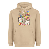 Mushroom can't talk right now doing speech therapy stuff Heavyweight Hoodie - MaliasSmallBusiness