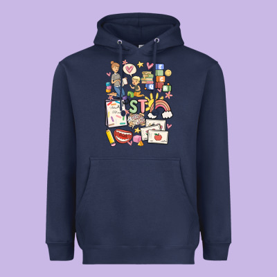 Can't Talk Right Now Doing Speech Therapy Stuff Heavyweight Hoodie Designed By Maliassmallbusiness