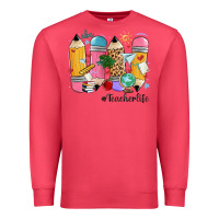 Cardinal teacher life pencils Premium Sweatshirt - MaliasSmallBusiness