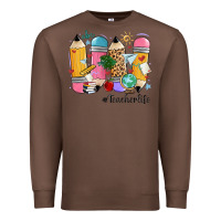 Chestnut teacher life pencils Premium Sweatshirt - MaliasSmallBusiness