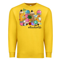 Lemon teacher life pencils Premium Sweatshirt - MaliasSmallBusiness