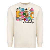 Sandshell teacher life pencils Premium Sweatshirt - MaliasSmallBusiness