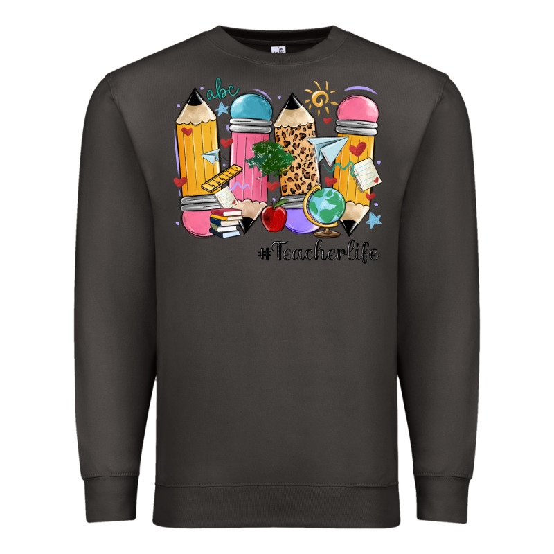 Teacher Life Pencils Premium Sweatshirt by MaliasSmallBusiness | Teevron