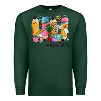 Sports Green teacher life pencils Premium Sweatshirt - MaliasSmallBusiness