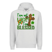Dove Grey I Am Not Lucky I Am Blessed St. Patricks Premium Hoodie - BundleAndBundleShop