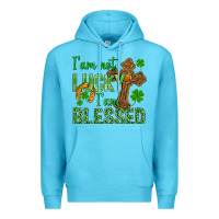 Ocean Blue I Am Not Lucky I Am Blessed St. Patricks Premium Hoodie - BundleAndBundleShop