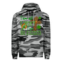 Slate Camo I Am Not Lucky I Am Blessed St. Patricks Premium Hoodie - BundleAndBundleShop