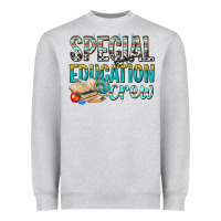 Heather Grey special education crew Heavyweight Sweatshirt - texasbilliewilder