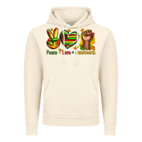 Vintage Artic peace love juneteenth Vintage Hoodie - texasbilliewilder