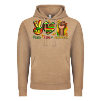 Vintage Coffee peace love juneteenth Vintage Hoodie - texasbilliewilder