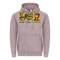 Vintage Zinc peace love juneteenth Vintage Hoodie - texasbilliewilder