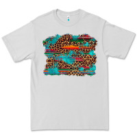 Western Serape Leopard Turquoise  Background Premium Tee | Teevron