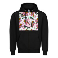 Black teacher thunderbolt and glasses Zipper Hoodie - BundleAndBundleShop
