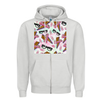 Dove Grey teacher thunderbolt and glasses Zipper Hoodie - BundleAndBundleShop