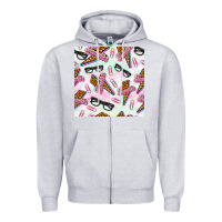 Heather Grey teacher thunderbolt and glasses Zipper Hoodie - BundleAndBundleShop