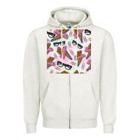Oatmeal Heather teacher thunderbolt and glasses Zipper Hoodie - BundleAndBundleShop