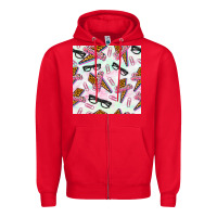 Red teacher thunderbolt and glasses Zipper Hoodie - BundleAndBundleShop