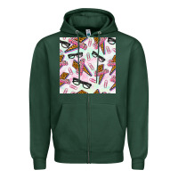 Sports Green teacher thunderbolt and glasses Zipper Hoodie - BundleAndBundleShop
