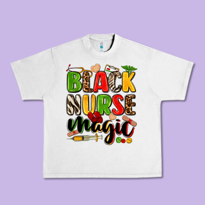 Black Nurse Magic Juneteenth Urban Heavy Tee Designed By Zillion Design Studio
