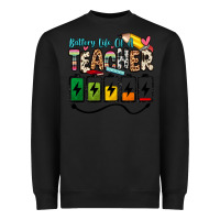Black battery life of a teacher Heavyweight Sweatshirt - Zillion Design Studio