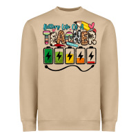 Mushroom battery life of a teacher Heavyweight Sweatshirt - Zillion Design Studio