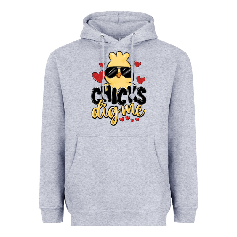 Chicks Dig Me Heavyweight Hoodie by MaliasSmallBusiness | Teevron