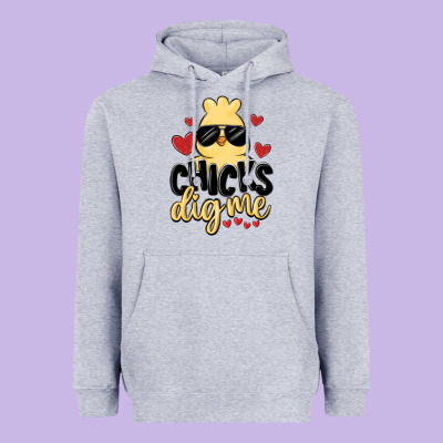 Chicks Dig Me Heavyweight Hoodie Designed By Maliassmallbusiness