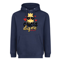 Navy chicks dig me Heavyweight Hoodie - MaliasSmallBusiness