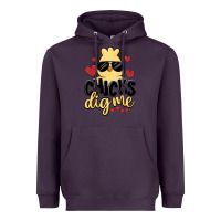 Plum chicks dig me Heavyweight Hoodie - MaliasSmallBusiness