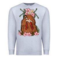 Heather Grey chicken Premium Sweatshirt - MaliasSmallBusiness