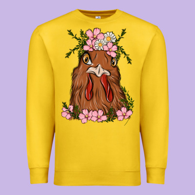 Chicken Premium Sweatshirt Designed By Maliassmallbusiness