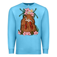 Ocean Blue chicken Premium Sweatshirt - MaliasSmallBusiness