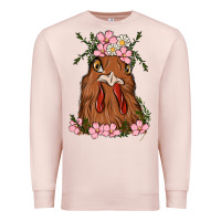 Pale Pink chicken Premium Sweatshirt - MaliasSmallBusiness
