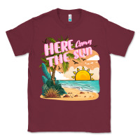 Burgundy here comes the sun Classic Tee - JahusDesignShop