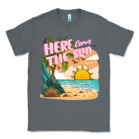 Charcoal Heather here comes the sun Classic Tee - JahusDesignShop