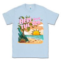 Dusty Blue here comes the sun Classic Tee - JahusDesignShop