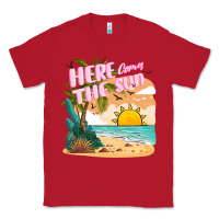 Red here comes the sun Classic Tee - JahusDesignShop