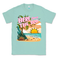 Seafoam here comes the sun Classic Tee - JahusDesignShop