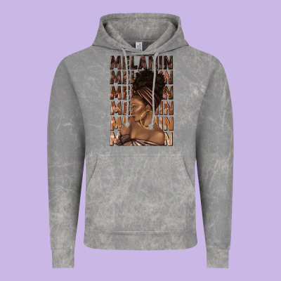 Vintage Hoodie melanin melanin melanin with afro girl