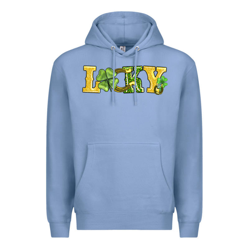 Lucky Horseshoe And Four Leaf Clover Premium Hoodie by AdoDesignShop | Teevron
