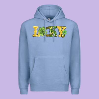 Lucky Horseshoe And Four Leaf Clover Premium Hoodie Designed By Adodesignshop
