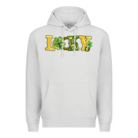 Dove Grey lucky horseshoe and four leaf clover Premium Hoodie - AdoDesignShop