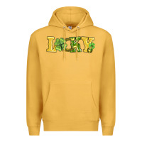 Mustard lucky horseshoe and four leaf clover Premium Hoodie - AdoDesignShop