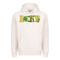 Pale Pink lucky horseshoe and four leaf clover Premium Hoodie - AdoDesignShop