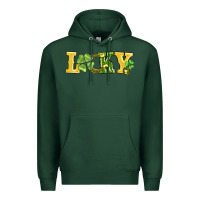 Sports Green lucky horseshoe and four leaf clover Premium Hoodie - AdoDesignShop