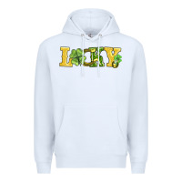 White lucky horseshoe and four leaf clover Premium Hoodie - AdoDesignShop