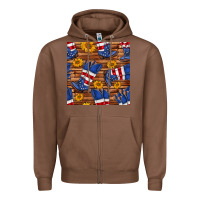 Chestnut america western boots and sunflower seamless pattern Zipper Hoodie - BundleAndBundleShop