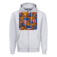 Heather Grey america western boots and sunflower seamless pattern Zipper Hoodie - BundleAndBundleShop