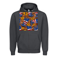 Smoke america western boots and sunflower seamless pattern Zipper Hoodie - BundleAndBundleShop