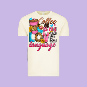 Coffee Is My Love Language Vintage Tee Designed By Zillion Design Studio